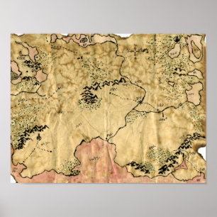 Pôster 1st Map of the Forgotten Realm