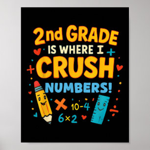 Poster 2ª Série É Onde Eu Esmago Números Matemática De Vo