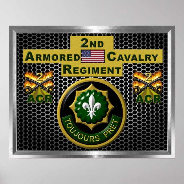 Poster 2º Regimento de Cavalaria Blindada “Sempre Pronto” (Frente)