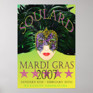 Poster 2007 da máscara do carnaval St Louis