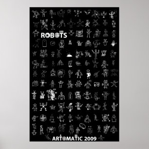 Poster 2009 dos robôs de Artomatic 6 - edição