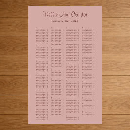 Poster 200 Gráfico de Assentos Simples de Casamento de Ro