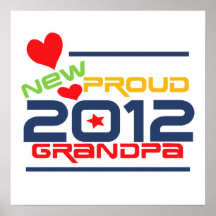 Poster 2012 t-shirt e presentes orgulhosos do vovô