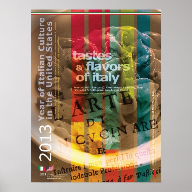 Pôster 2013 Ano da Cultura Italiana Comida (Frente)