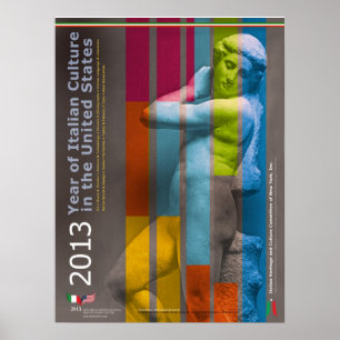 Pôster 2013 anos de cultura italiana nos Estados Unidos