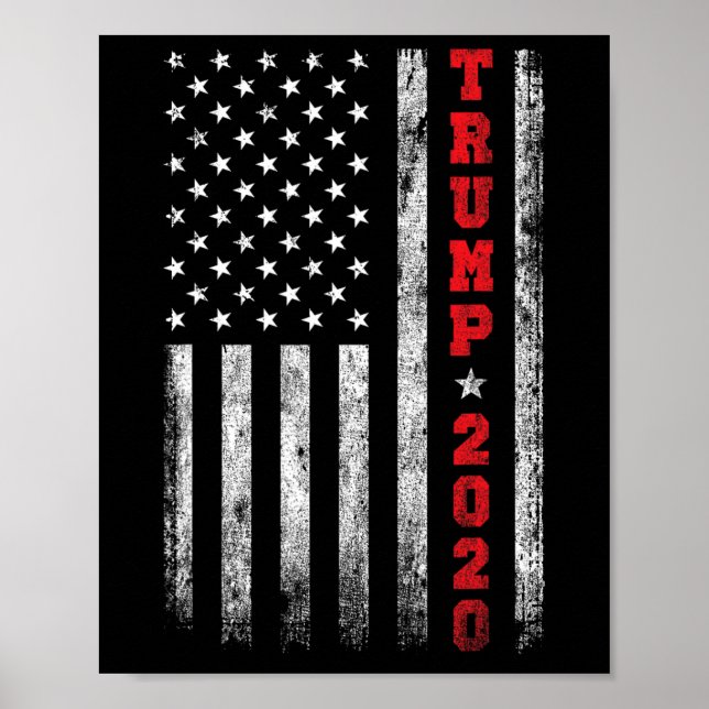 Poster 2020 American Flag Vintage (Frente)