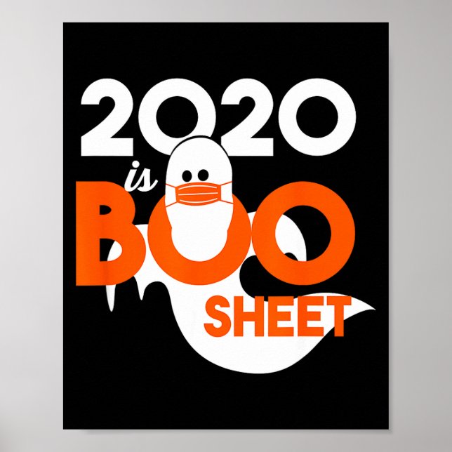 Poster 2020 é folha de fantasma de Halloween  (Frente)