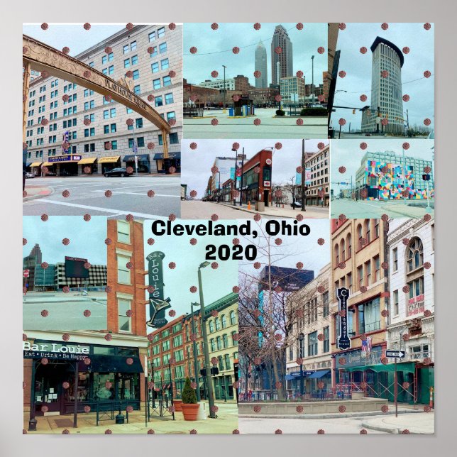 POSTER 2020 PANDEMIC IN CLEVELAND OHIO  (Frente)