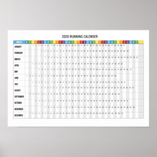 Poster 2020 Running Calendar