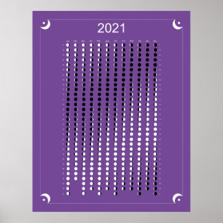 Poster 2021 - Lua Calendar Purple
