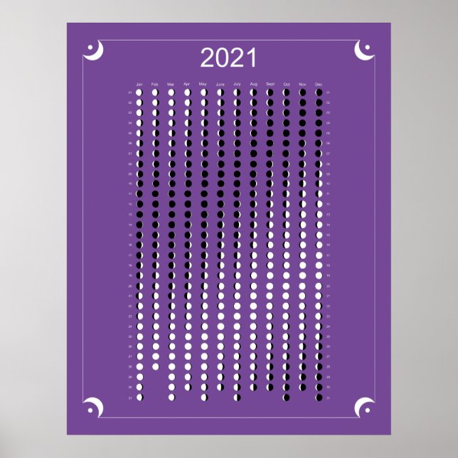 Poster 2021 - Lua Calendar Purple (Frente)