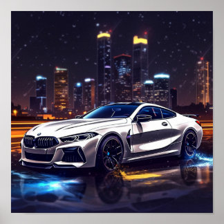 Poster 2022 BMW M850 Arte De Carro Esportivo De Luxo