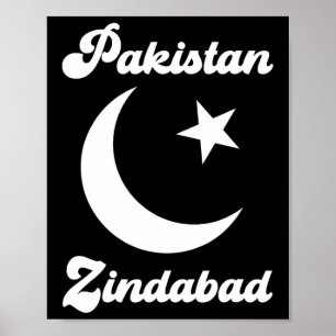 Poster 2023 Pakistan Zindabyd Dil Pakistani Heart Flag Pr