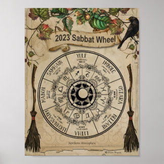 Poster 2023 WHEEL of the YEAR, Northern Hemisphere