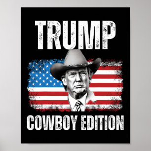 Poster 2024 Cowboy Edition Bandeira Republicana Americana