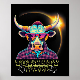 Poster 2024 Eclipse Solar 4.08.24 Totalidade Y#39;tudo