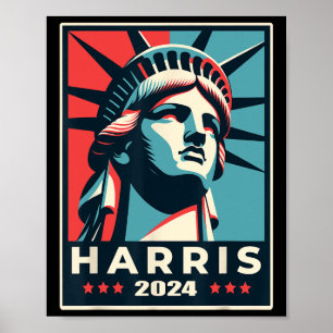 Poster 2024 Estátua Da Liberdade Kamala Harris Para Presi
