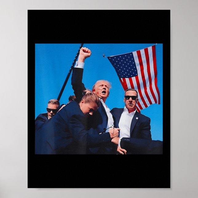 Poster 2024: Luta de Trump na Pensilvânia, Butler Asinati (Frente)