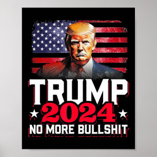 Poster 2024 No More Bull America Flag