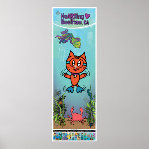 poster 2024 - Scuba Cat - Buellton.Art