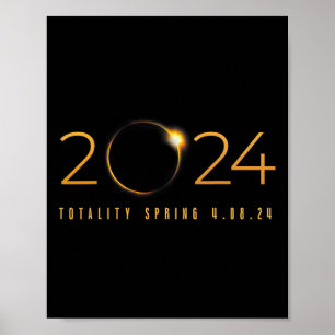 Poster 2024 Solar Eclipse American Totality Primavera 4.0
