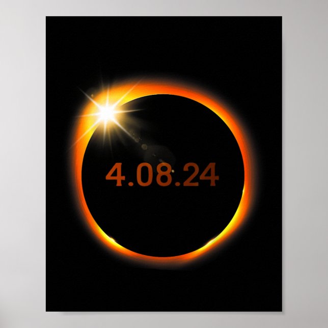 Poster 2024 Solar Eclipse American Totality Primavera 4.0 (Frente)