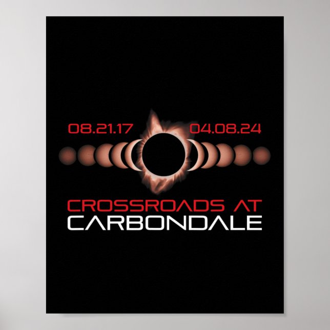 Poster 2024 Solar Eclipse Carbondale Illinois (Frente)