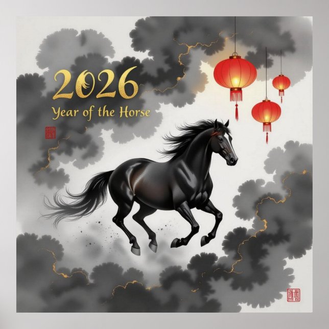 Poster 2026 Chines Year Of The Horse (Frente)