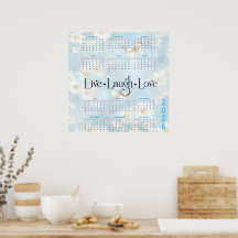 2026 Daisy Butterfly Calendar