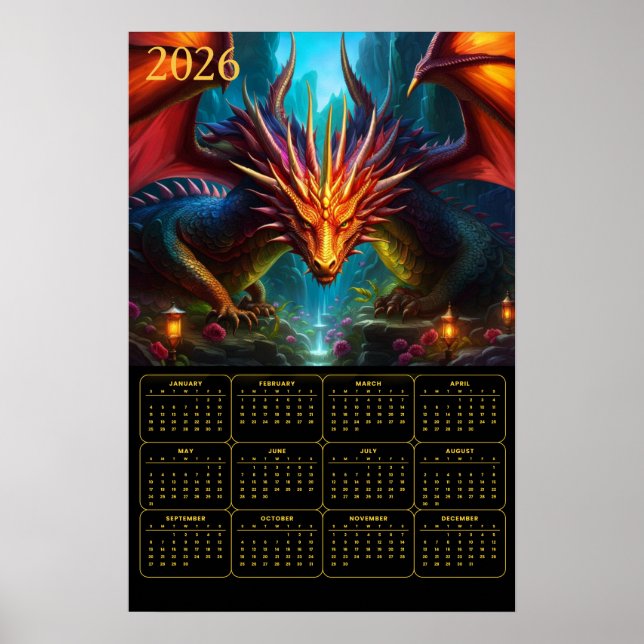 Poster 2026 Dragon Calendar (Frente)