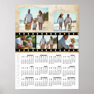 Poster 2026 Family Photo Calendar, Vintage, Industrial