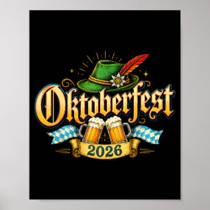 Poster 2026 festival de cerveja alemã bávara bebida