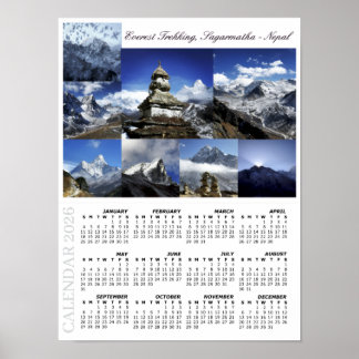 Poster 2026 Sagarmatha Calendar, Everest Trekking