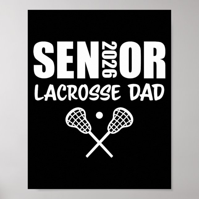 Poster 2026 Senior Lacrosse Dad Lacrosse Team Parent  (Frente)