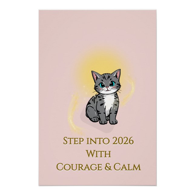 Pôster 2026 Sunrise Inspiration Glossy Poster (Frente)