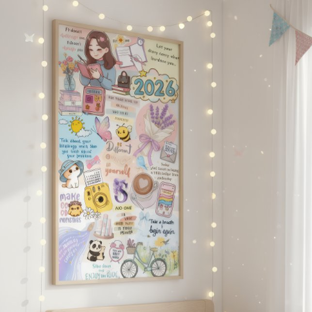 Poster 2026 Vision Board Collage (Criador carregado)