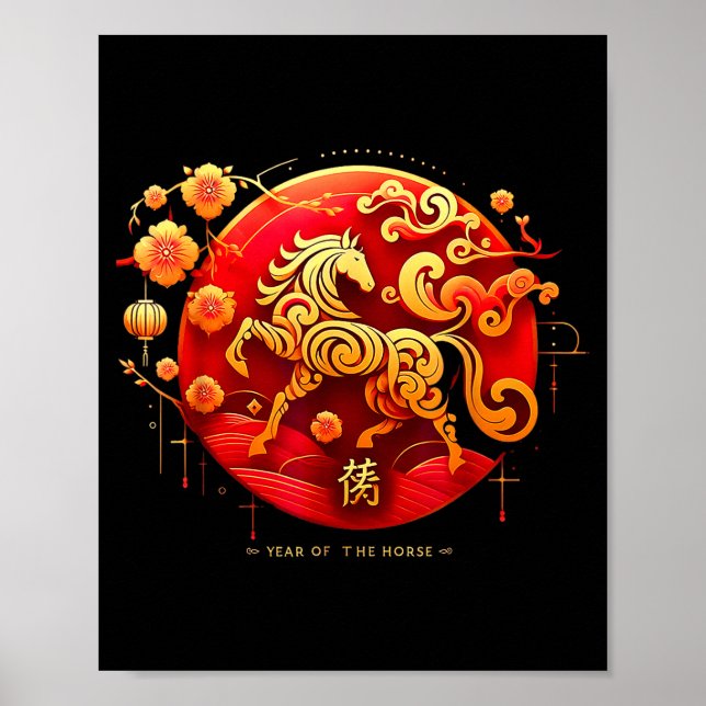 Poster 2026 Year Of The Horse Chinese New Year Outfit  (Frente)