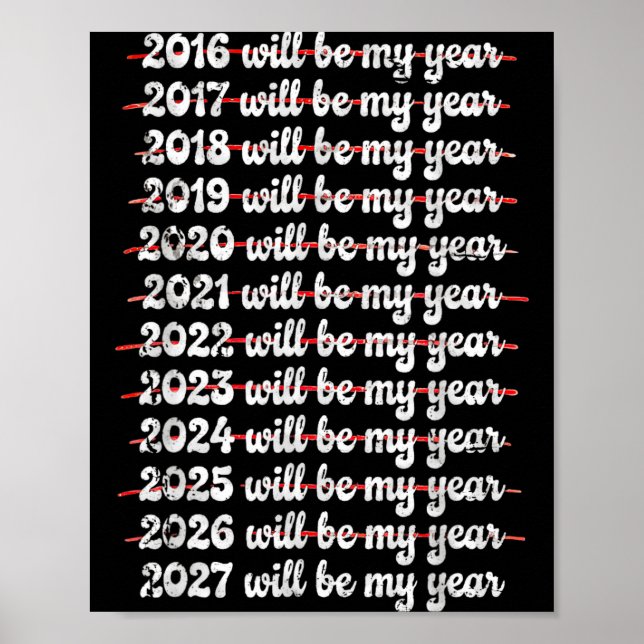 Poster 2027 Will Be My Year Procrastination New Year Reso (Frente)