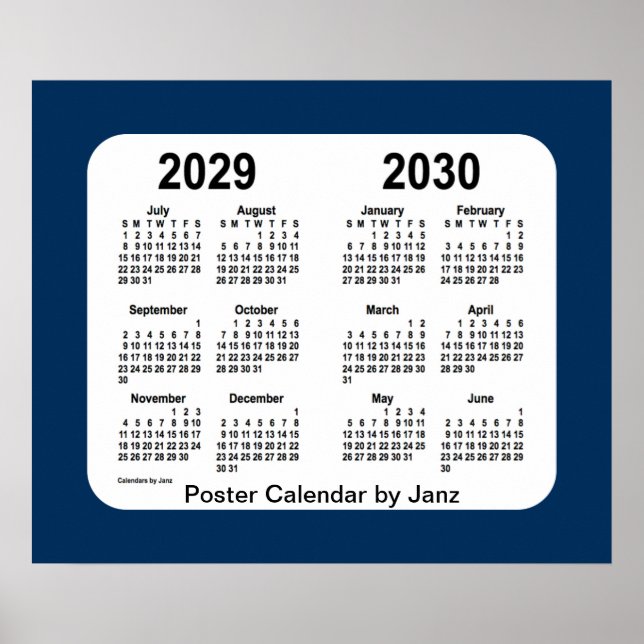 Poster 2029-2030 Caixa de Polícia Calendário Azul da Esco (Frente)