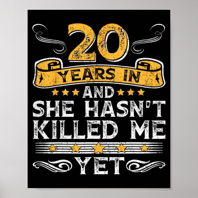 Poster 20 aniversário de 20 anos e ela fez&#39;t Ki (Frente)