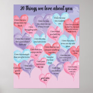 Poster 20 coisas que te amamos