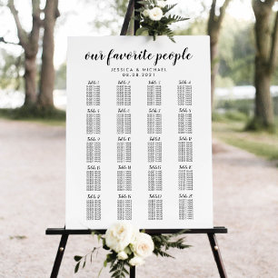 Poster 20 Gráfico de Assentos Convidados de Casamento Gr