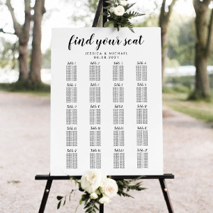 Poster 20 Gráfico de Assentos Convidados de Casamento Gr