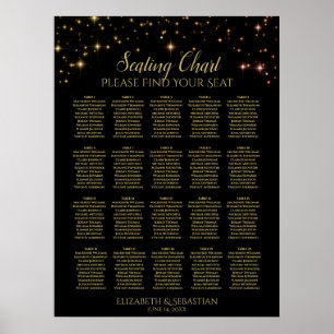 Poster 20 Gráfico de Assentos de Casamento de Shimmering 
