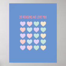 20 razões pelas quais te amamos - 20 Birthday Gift