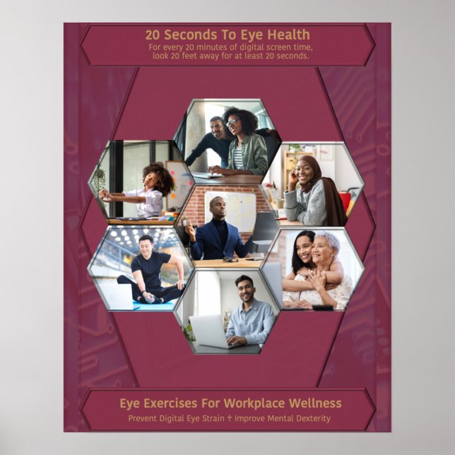 Poster 20 Segundos Para A Saúde Ocular (Frente)