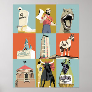 Poster 20"x16" Propriedades de Tucson