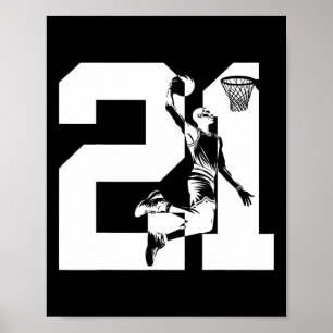 Poster 21 Anos Número 21 Esboço 21º Aniversário