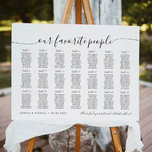 Poster 21 Elegante de Mesa Nosso Gráfico de Assentos de P