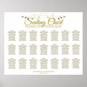 Poster 21 Gráfico de Assentos de Casamento de Flourish Do